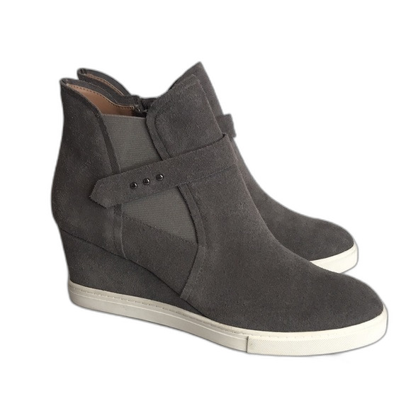 Linea Paolo ladies gray suede wedge ankle boots sneakers shoes size 9 - Picture 3 of 11